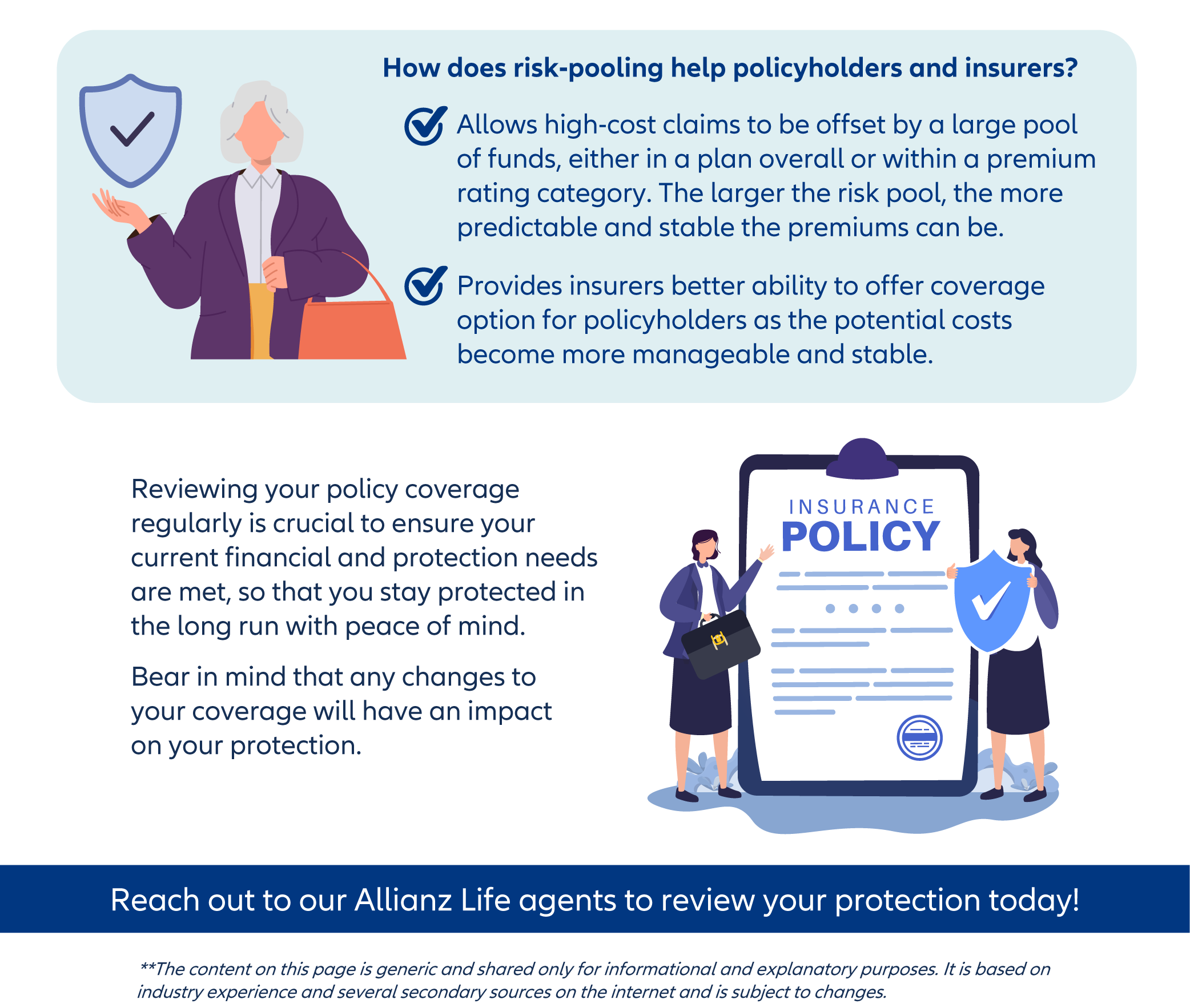 How does risk-pooling help policyholders and insurers?